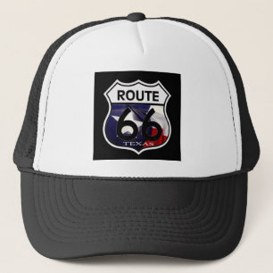 Schild des Texas-Flaggen-Weg-66 Truckerkappe