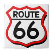 Schild des Weg-66 mit Rot u. Schatten Fliese (Vorderseite)