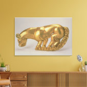 Schild-Emblem in Form eines Panters Leinwanddruck (Insitu (Wohnzimmer))