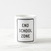 Schild Ende Schulzone Kaffeetasse (Mittel)