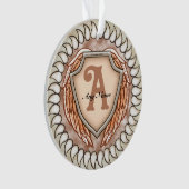 Schild Flügel Monogramm Ornament (Vorderseite)