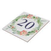 Schild für Blumenkreide mit eigener Hausnummer Fliese (Seite)