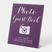 Schild für das Hochzeitstil-Foto (Vorderseite)