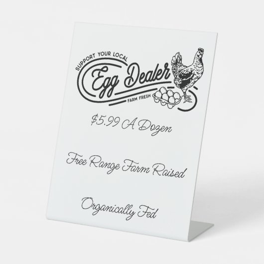 Schild für das örtliche Hühnereier (Vorderseite)