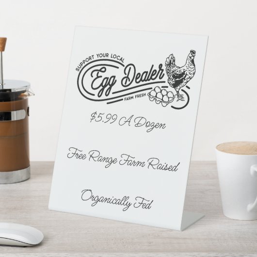 Schild für das örtliche Hühnereier (In SItu)