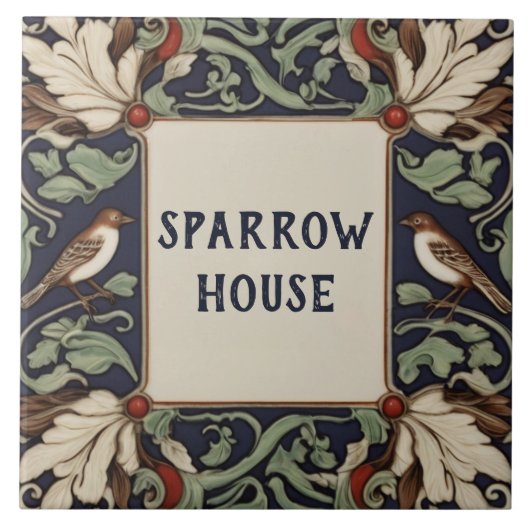 Schild für das Schild "Green Bird House" Fliese (Vorderseite)