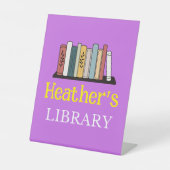 Schild für das Schild "Pedestal" - Bibliothek - Pe (Vorderseite)