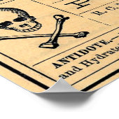 Schild für das Vintage Schädelgift (Ecke)