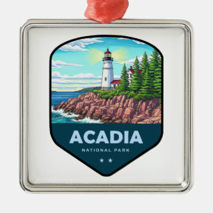 Schild für den Acadia National Park Ornament Aus Metall
