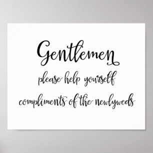Schild für den Badezimmerkorb   Gentlemen