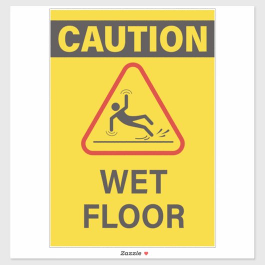 Schild für den Fußboden Aufkleber (Blatt)