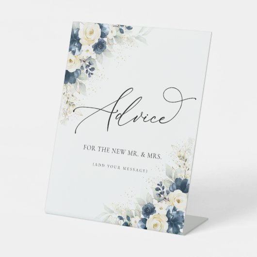 Schild für die Benennung von Navy Blue und White R (Vorderseite)