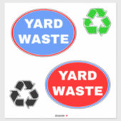 Schild für die Beseitigung von Abfällen - Recyceln Aufkleber (Blatt)