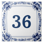 Schild für die Blauer und Weiß-Delft-Hausnummer Fliese (Vorderseite)