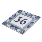 Schild für die Blauer und Weiß-Delft-Hausnummer Fliese (Seite)