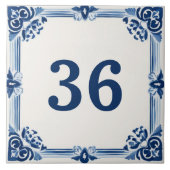 Schild für die Blauer und Weiß-Delft-Hausnummer Fliese (Vorderseite)