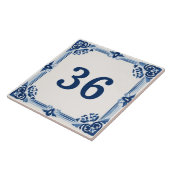 Schild für die Blauer und Weiß-Delft-Hausnummer Fliese (Seite)