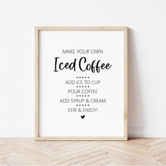 Schild für die Eiscafé-Bar