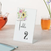 Schild für die Hochzeitkarte der Tischnummer (In SItu)