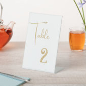 Schild für die Hochzeitkarte der Tischnummer (In SItu)