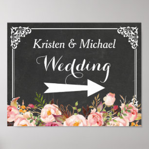 Schild für die Hochzeitrichtung Vintager Kopfbre