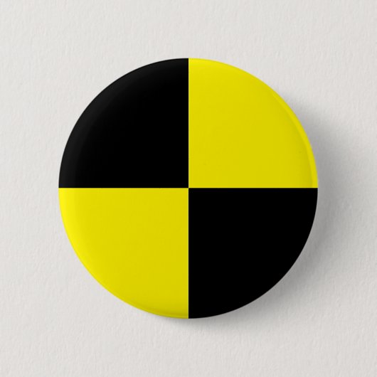 Schild für die schwarz-gelbe Crash-Testpuppe Button (Vorderseite)