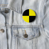 Schild für die schwarz-gelbe Crash-Testpuppe Button (Beispiel)