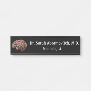 Schild für die Tür eines Neurologen Neurologie-Bür