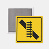 Schild für die überquerte Strecke Magnet (Vorderseite/Rückseite)