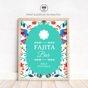 Schild für eine mexikanische Fiesta-Fajita-Bar-Bra