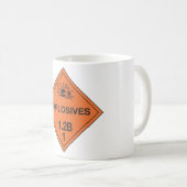 Schild für Explosionsstoffe Kaffeetasse (VorderseiteRechts)