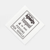Schild für Fahrgemeinschaften Serviette (Ecke)