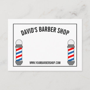 Schild für Friseurstange mit individuellem Geschäf Mitteilungskarte