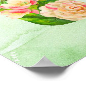 Schild für Geschenke zur Babyparty mit rosa Blumen (Ecke)