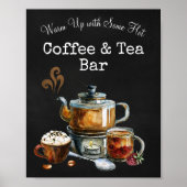 Schild für Heißes Kaffee- und Teebar (Vorne)