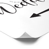 Schild für Hochzeiten - Links Pfeil (Ecke)