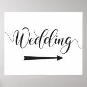 Schild für Hochzeiten - Pfeil nach rechts (Vorne)