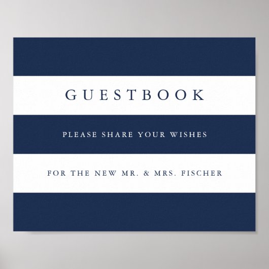 Schild für Hochzeitsgäste im Gästebuch (Vorne)
