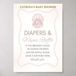 Schild für Pearl-Baby-Party-Spiel