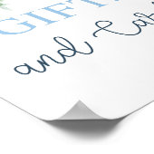 Schild "Geschenke und Karten Baby Shower Boy" (Ecke)