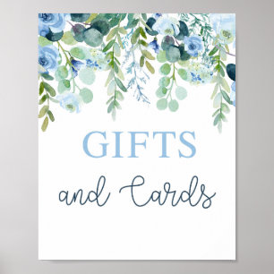 Schild "Geschenke und Karten Baby Shower Boy"