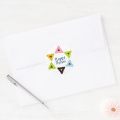 "Schild Hamantaschen" Happy Purim Sticker (Umschlag)