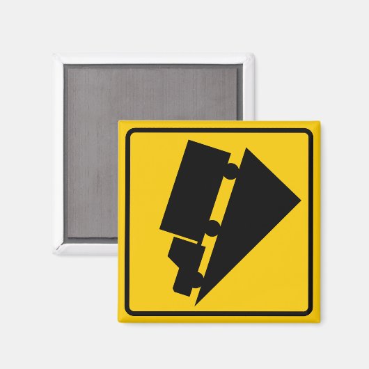 Schild "Hill" oder "Steep Grade" Magnet (Vorderseite/Rückseite)