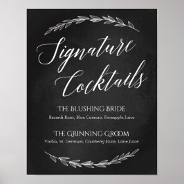 Schild Hochzeit - Signature Cocktail Chalkboard Ze