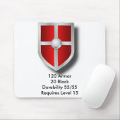 Schild-Mausunterlage Mousepad (Mit Mouse)