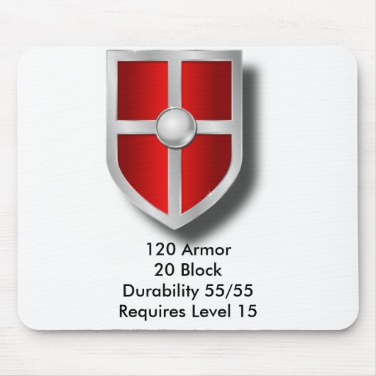 Schild-Mausunterlage Mousepad (Vorne)