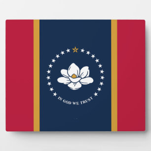 Schild Mississippi-Flagge Fotoplatte