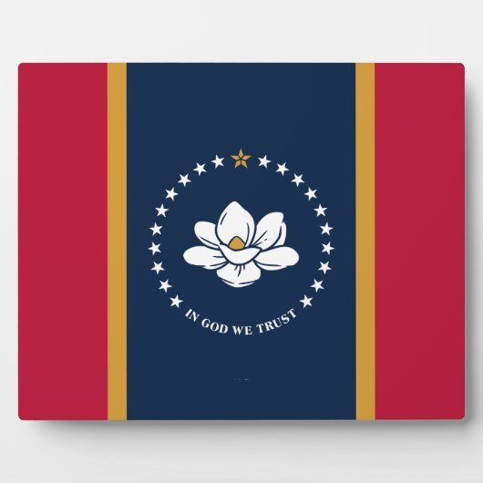 Schild Mississippi-Flagge Fotoplatte (Vorderseite)