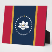 Schild Mississippi-Flagge Fotoplatte (Seite)