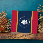 Schild Mississippi-Flagge Fotoplatte (Seite)